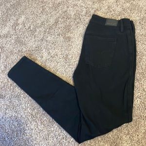 American Eagle Hi-rise Jeggings, Size 8 Long, Black